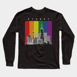 Sydney LGBT Rainbow Flag Long Sleeve T-Shirt